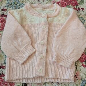 Baby Girl Vintage Cardigan Sweater